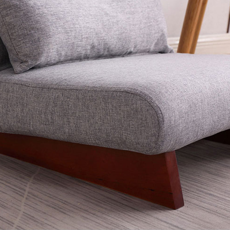 Mid-century Modern 27.95" Wide Pillow Back Armless Convertible Chair