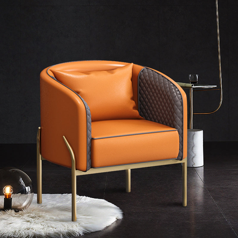 Contemporary Style Single Sofa Chair Pillow Back Arm Chair for Living Room