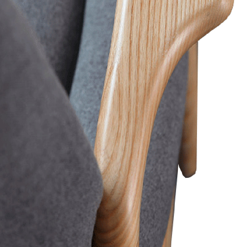 Nordic Style 28.74" Wide Pillow Back Sponge Wood Frame Arm Chair