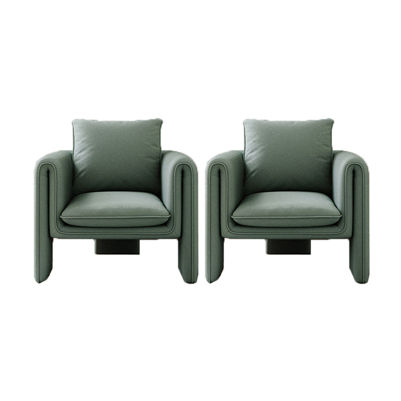 Contemporary 29.5" Wide Solid Color Pillow Back Sponge Arm Chair