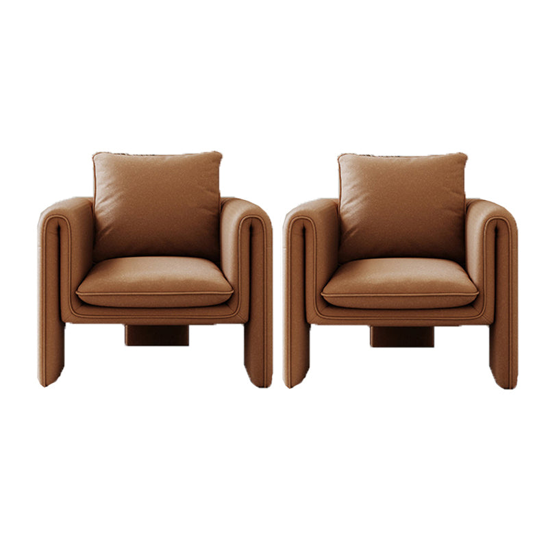 Contemporary 29.5" Wide Solid Color Pillow Back Sponge Arm Chair