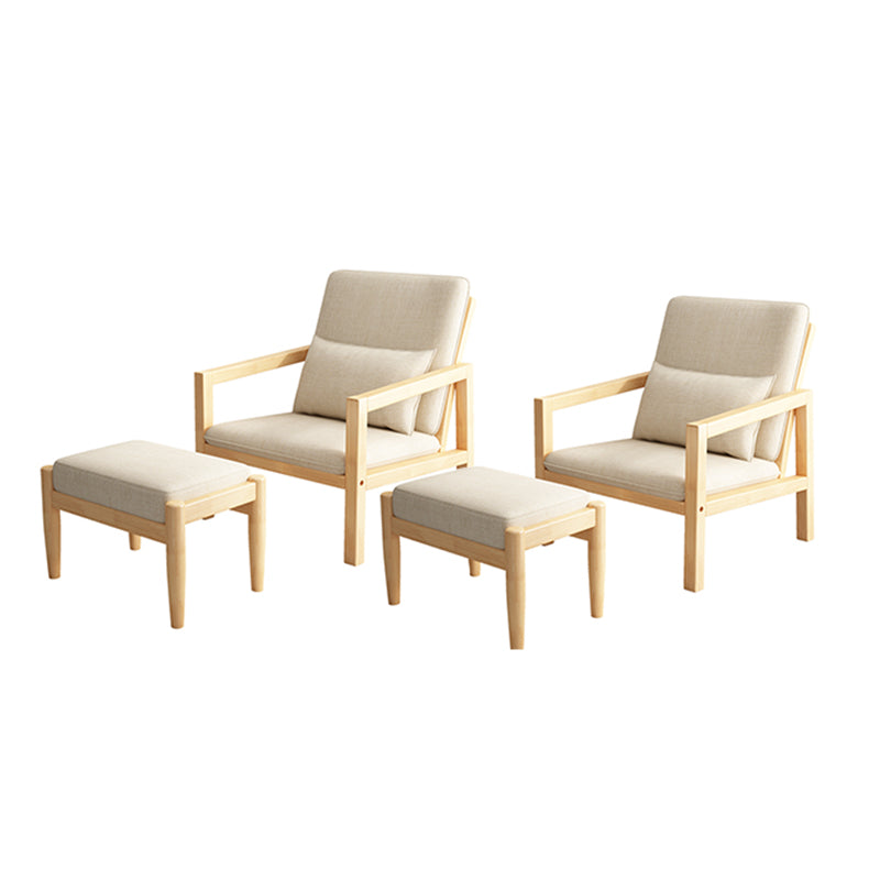 Nordic Style Wood Arms Included with Cushion Lounge Accent Chair