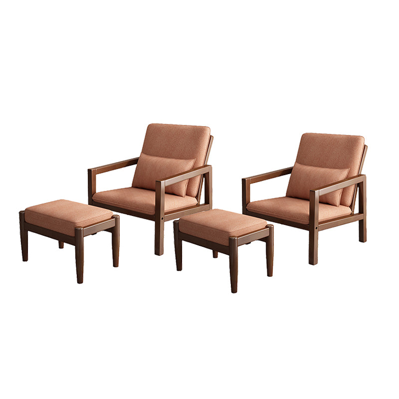Nordic Style Wood Arms Included with Cushion Lounge Accent Chair
