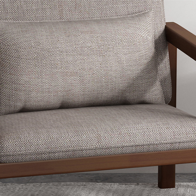 Nordic Style Wood Arms Included with Cushion Lounge Accent Chair