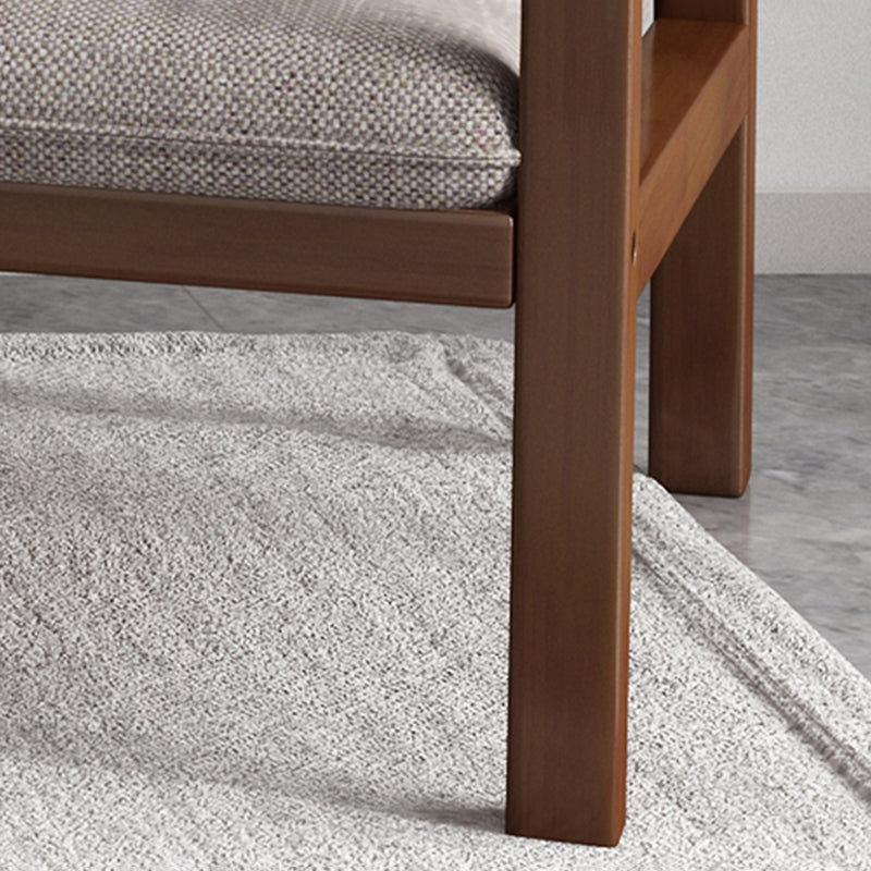 Nordic Style Wood Arms Included with Cushion Lounge Accent Chair