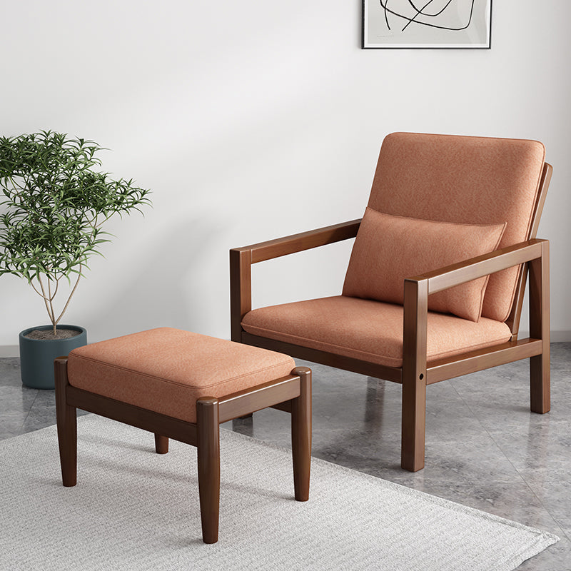 Nordic Style Wood Arms Included with Cushion Lounge Accent Chair