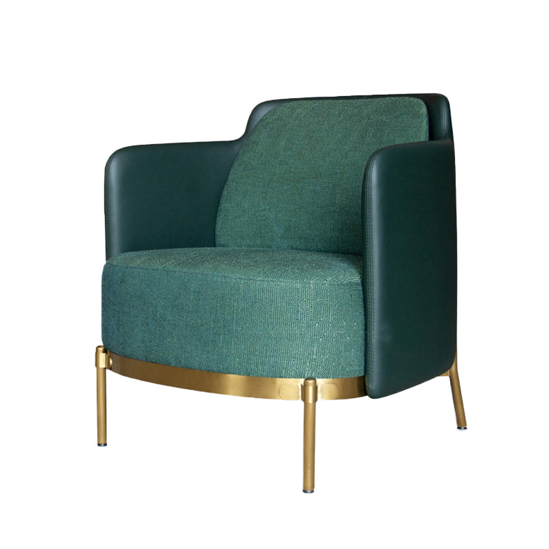 Glam Basic Four Leg Arm Chair Leather Accent Armchair for Bedroom