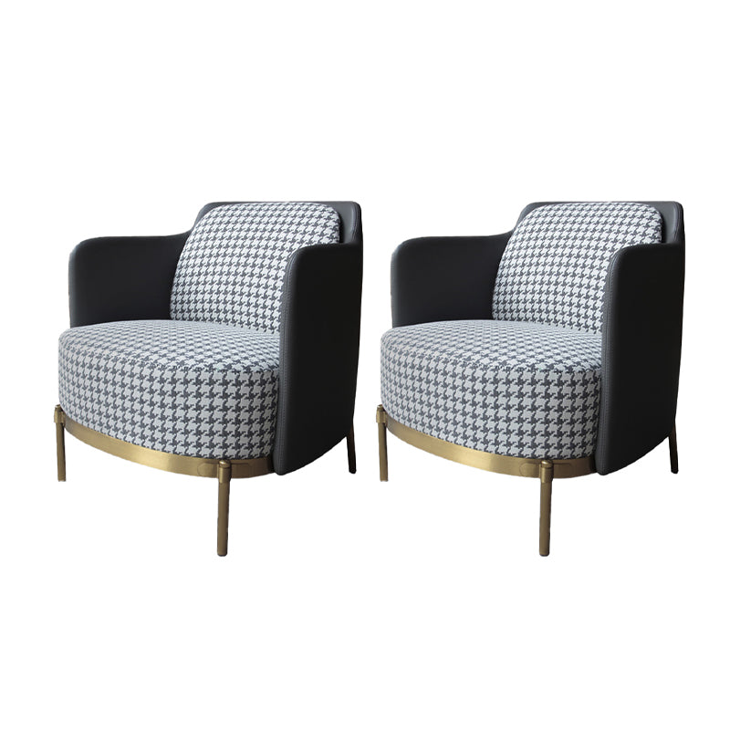 Glam Basic Four Leg Arm Chair Leather Accent Armchair for Bedroom