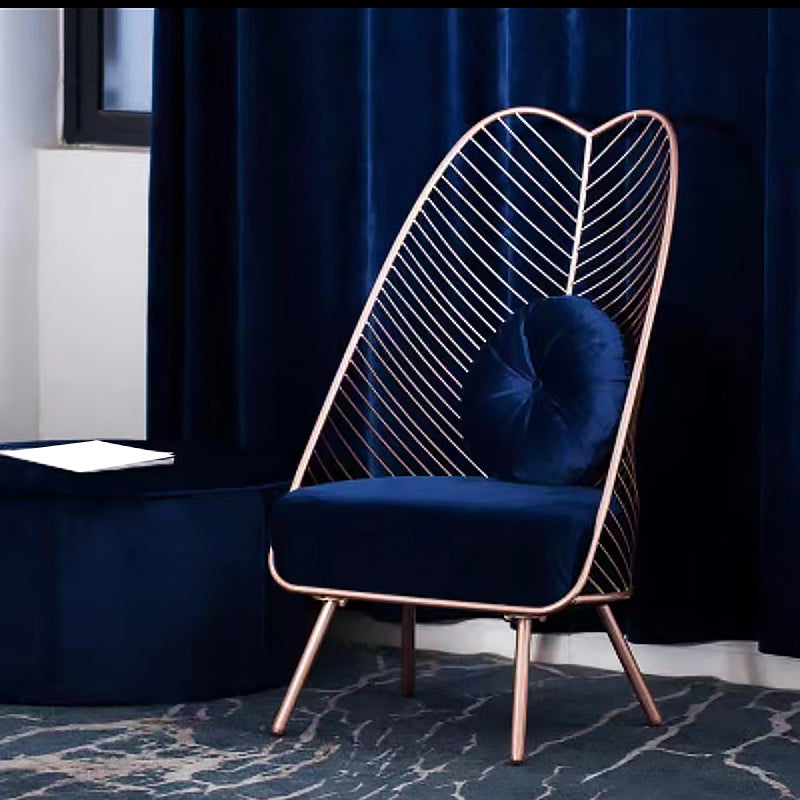 Glam 23.6" Wide Pillow Back Metal Frame 4 Legs Armless Chair