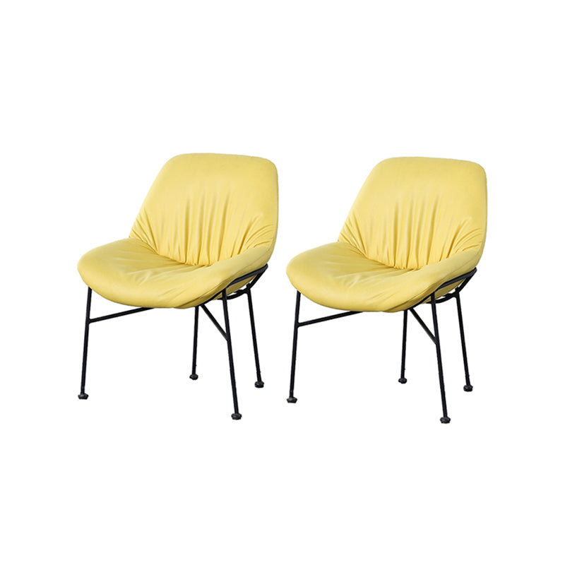 Industrial 23.6"Wide PU Leather Fixed Back Sponge Armless Chair