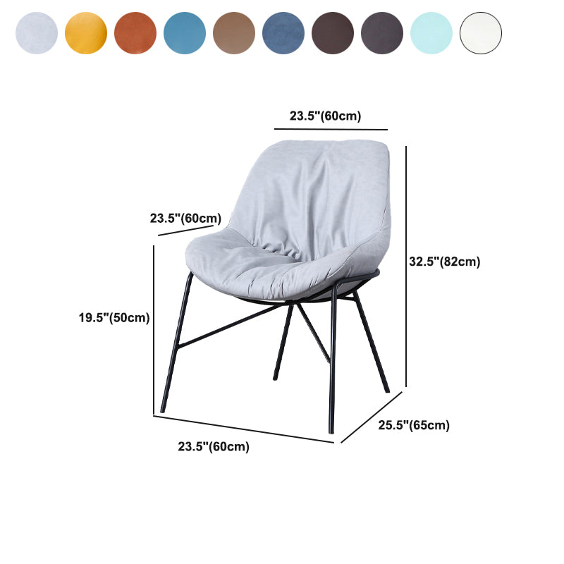 Industrial 23.6"Wide PU Leather Fixed Back Sponge Armless Chair