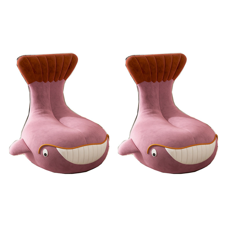 Nordic Style Armless Sponge Cushion Filled Parsons Chair with Cushioned Backrest