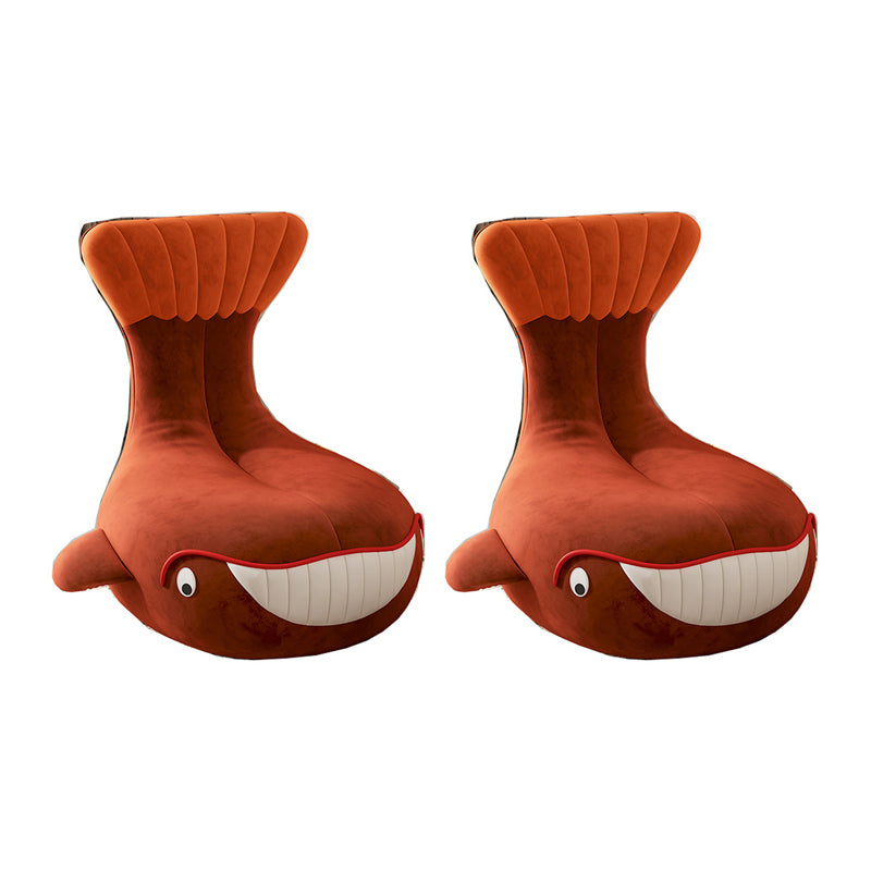 Nordic Style Armless Sponge Cushion Filled Parsons Chair with Cushioned Backrest