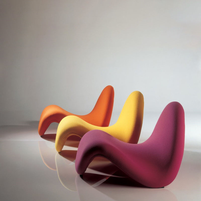 37.4" Wide Scandinavian Style Single Sofa Chair Fixed Backed Armless Chair