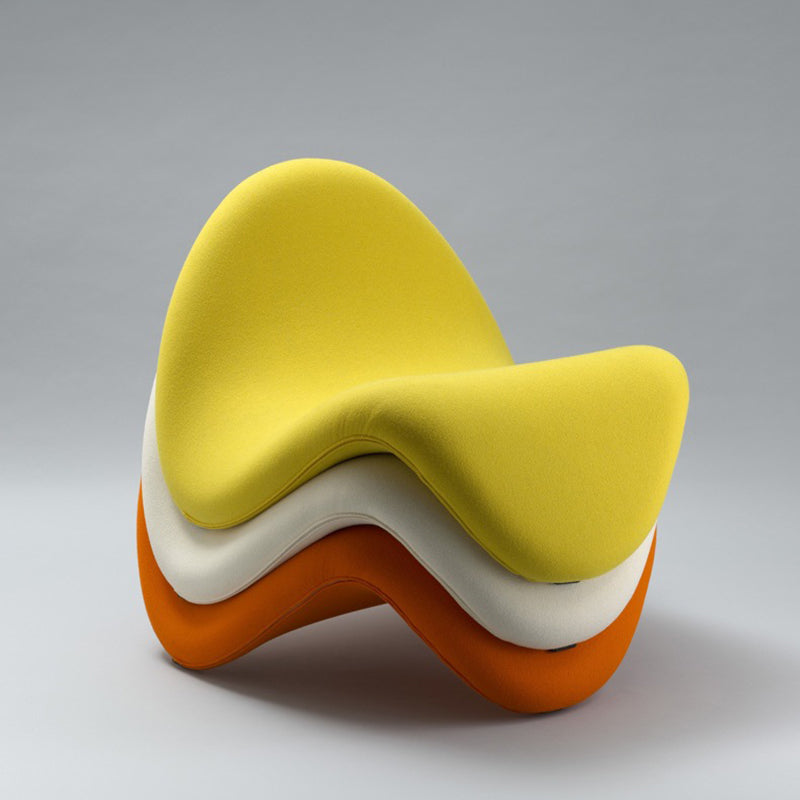 37.4" Wide Scandinavian Style Single Sofa Chair Fixed Backed Armless Chair