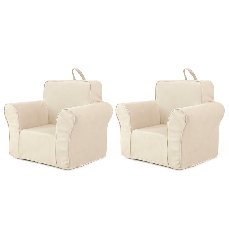 Modern Style Fabric Armrest Buffer Back Imitation Leather Arm Chair