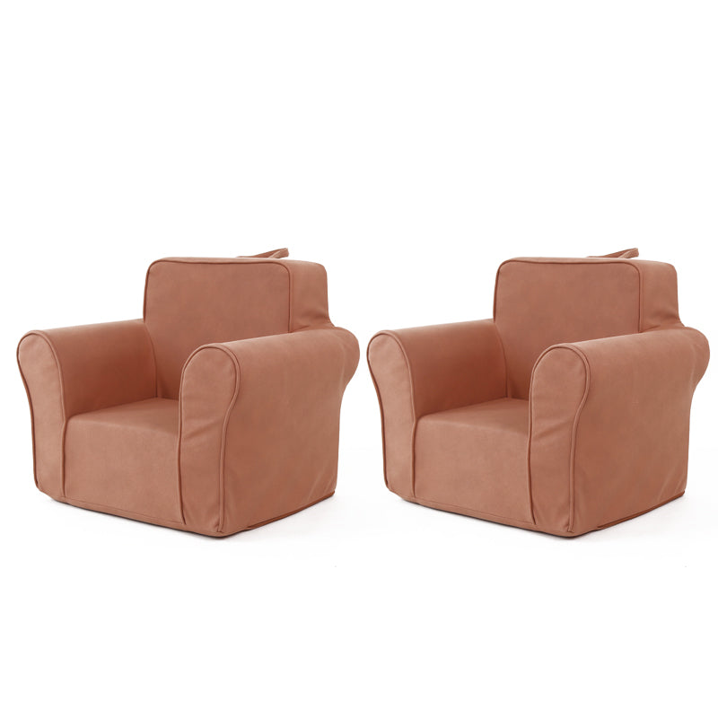 Modern Style Fabric Armrest Buffer Back Imitation Leather Arm Chair