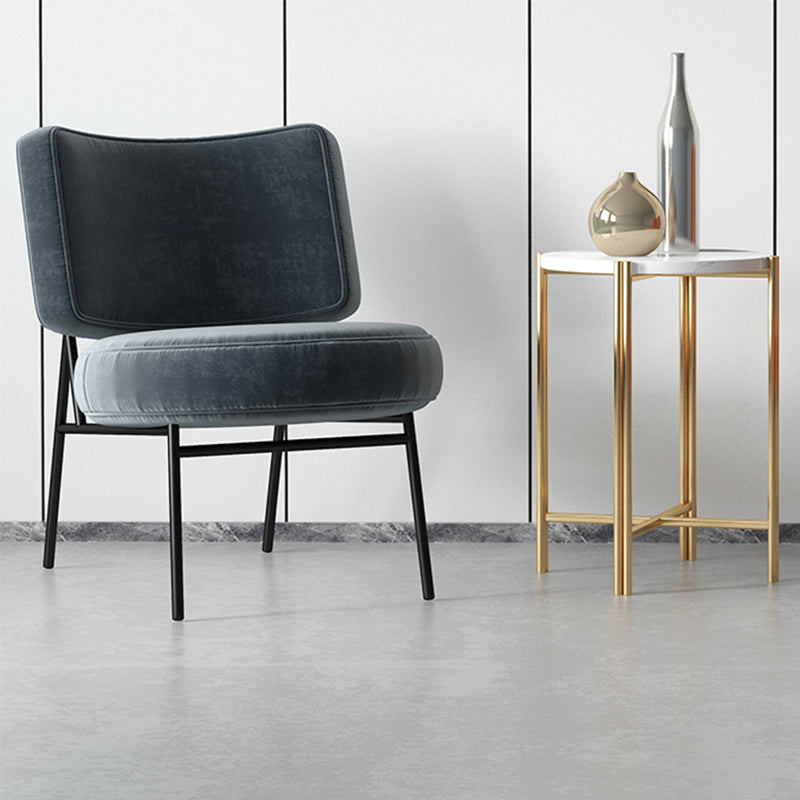 Glam Style 26" Wide Fixed Back 4 Legs Sponge Armless Side Chair