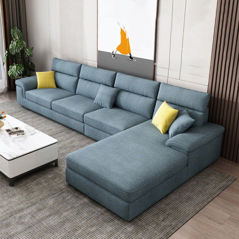 Contemporary 4-seater Fabric Sectional 125.98" W Pillow Top Arm