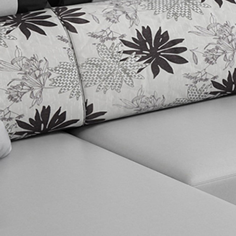 110.23" L Modern Sectional Stain-Resistant Faux leather Sectional