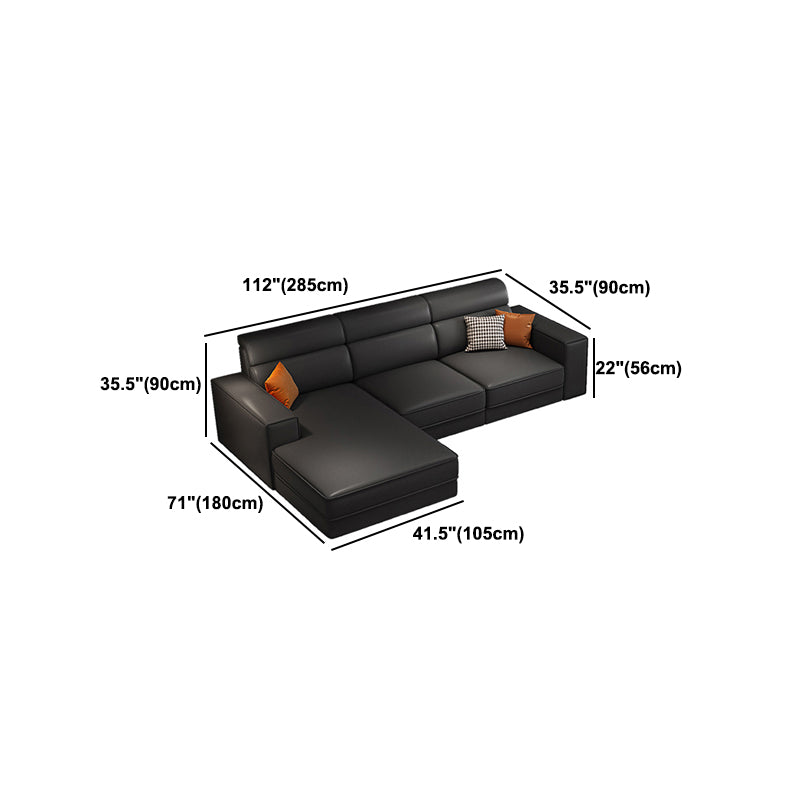 Scandinavian Dark Gray Square Arm Stain-Resistant Faux Leather Sofa