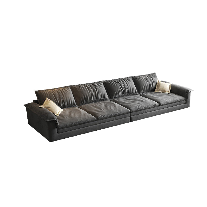 Modern Cushion Back Grey Sectionals 33'" Pillow Top Arm Sectionals