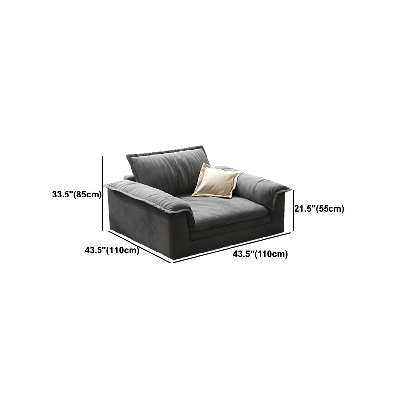 Modern Cushion Back Grey Sectionals 33'" Pillow Top Arm Sectionals