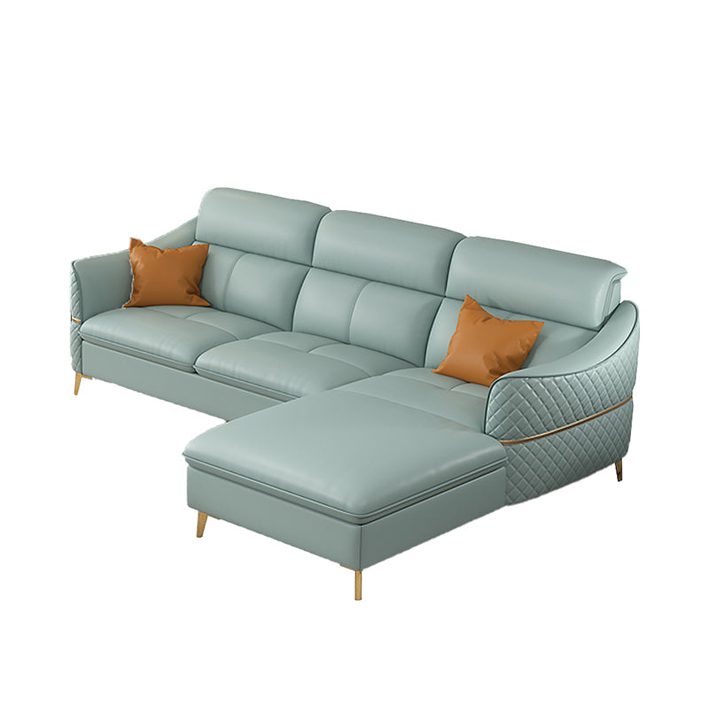 36.22" Tall Modern Genuine Leather Sectional/Sofa with Cushion Back