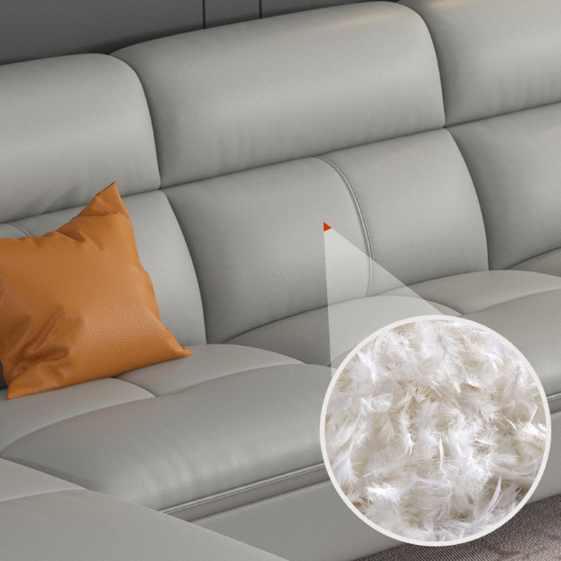 36.22" Tall Modern Genuine Leather Sectional/Sofa with Cushion Back