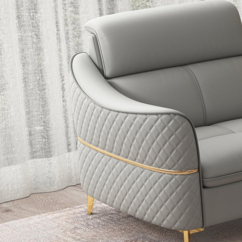 36.22" Tall Modern Genuine Leather Sectional/Sofa with Cushion Back