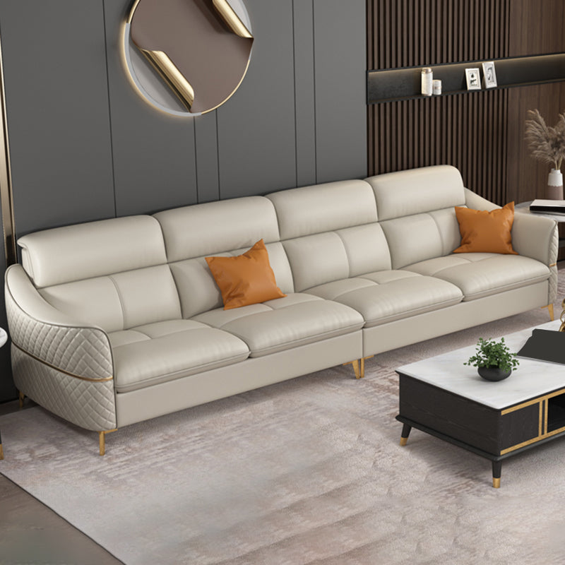 36.22" Tall Modern Genuine Leather Sectional/Sofa with Cushion Back