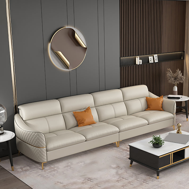 36.22" Tall Modern Genuine Leather Sectional/Sofa with Cushion Back