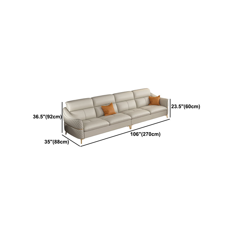 36.22" Tall Modern Genuine Leather Sectional/Sofa with Cushion Back