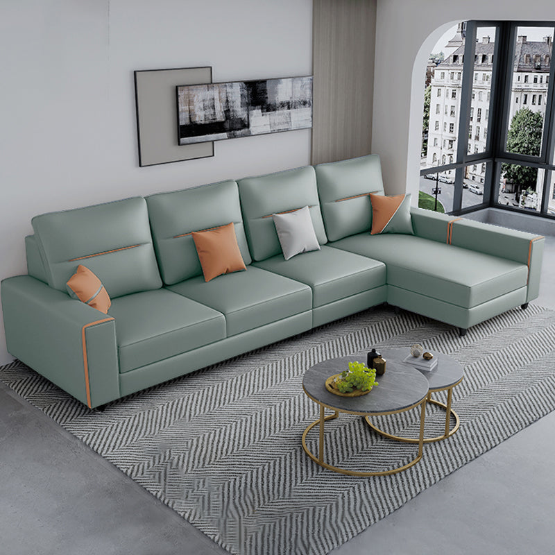 37.40" Tall Modern Sectional Dark Gray Stain-Resistant Sectional