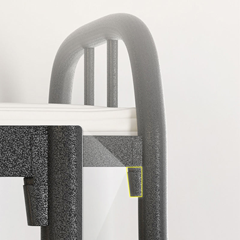 Modern Style Bunk Bed 66.93" Tall Bunk Bed in Black/White Finish