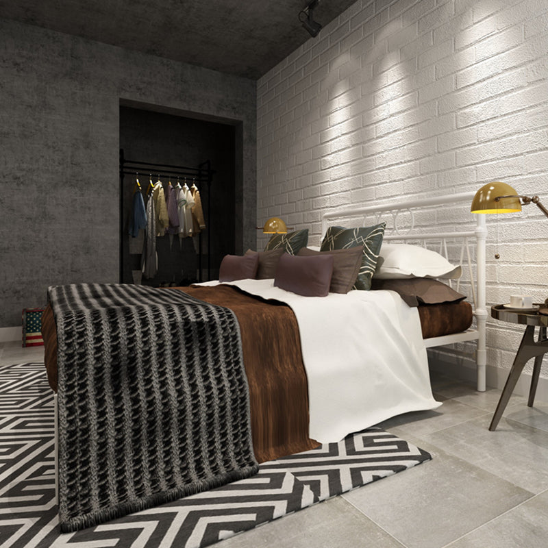 43.3" Tall Bed with Headboard Low Profile Bed with Metal Legs