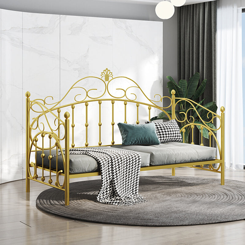 45.27" Metal DayBed with Headboard Low Profile Bed for Bedroom