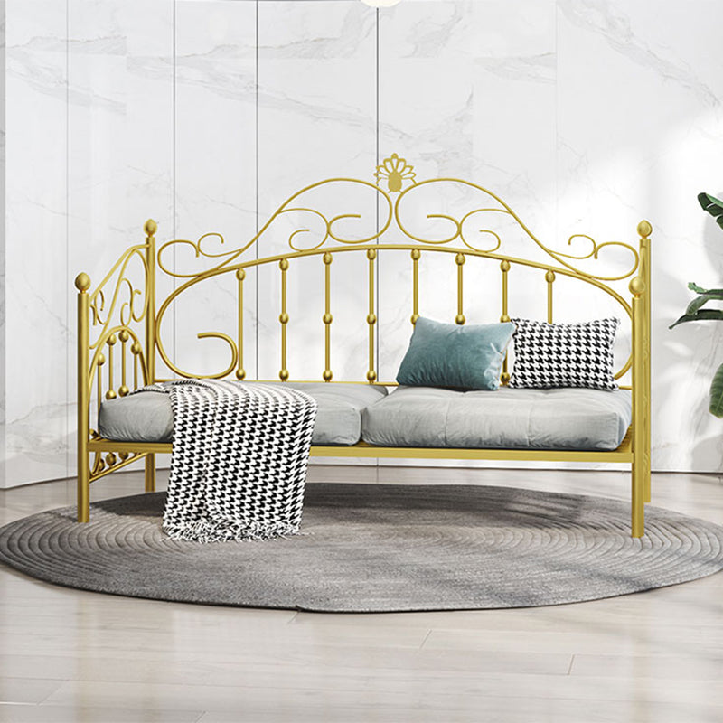 45.27" Metal DayBed with Headboard Low Profile Bed for Bedroom