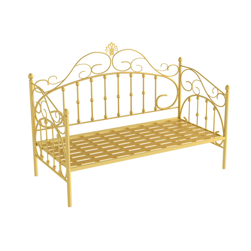 45.27" Metal DayBed with Headboard Low Profile Bed for Bedroom