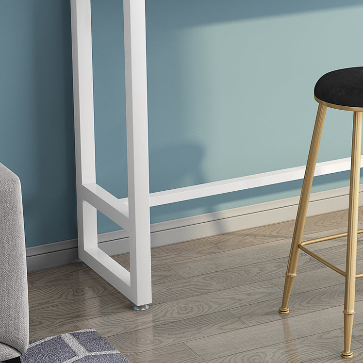 Modern Rectangle Bar Counter Table Stone Bar Counter Table with Metal Legs