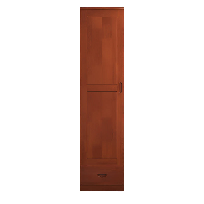 Traditional Wardrobe Cabinet Hinged Rubberwood Wardrobe Armoire