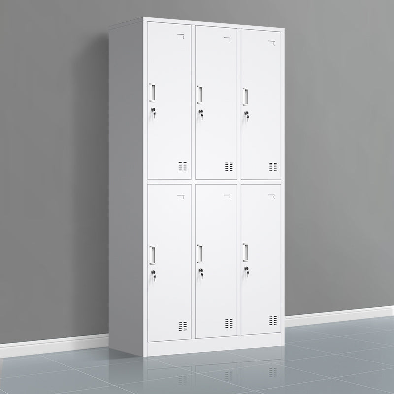 Contemporary Style Wardrobe Armoire Grey Steel Wardrobe Cabinet