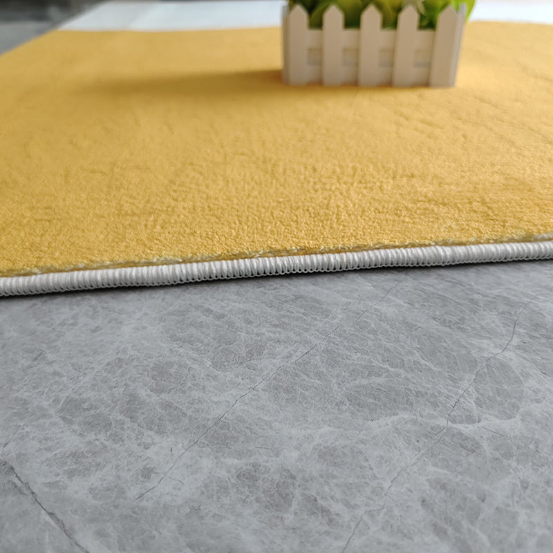 Simple Carpet Nordic Orange Tone Carpet Polyester Stain Resistant Carpet for Home Decor