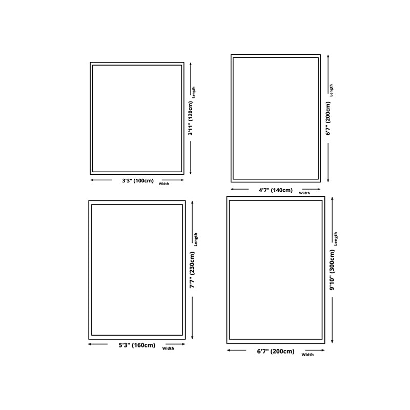 Contemporary Geometry Print Rug Polyester Carpet Stain Resistant Area Rug for Living Room