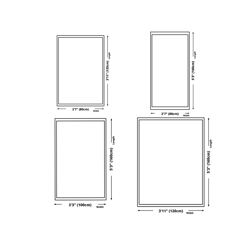 Modern Color Block Carpet Geometric Area Rug Polyester Carpet with Non-Slip Backing