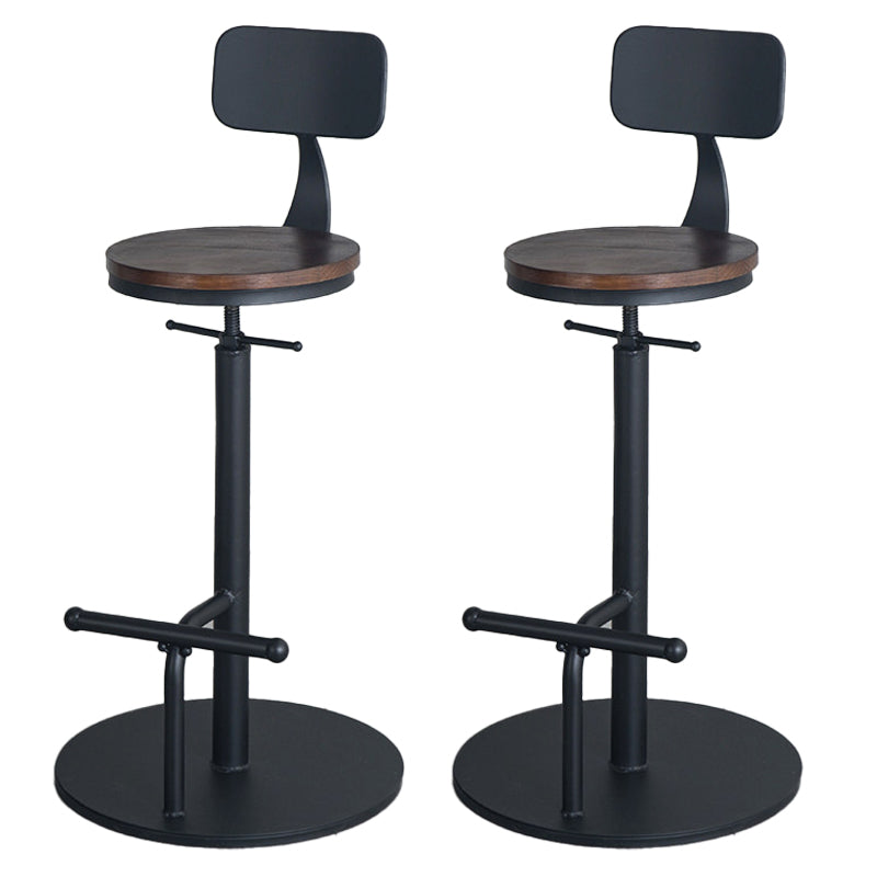Scandinavian Metal Barstool Faux Leather Counter Stool With 4 Legs in Matte Finish