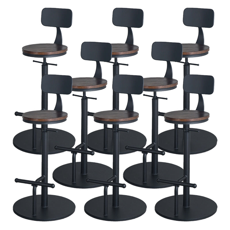 Scandinavian Metal Barstool Faux Leather Counter Stool With 4 Legs in Matte Finish