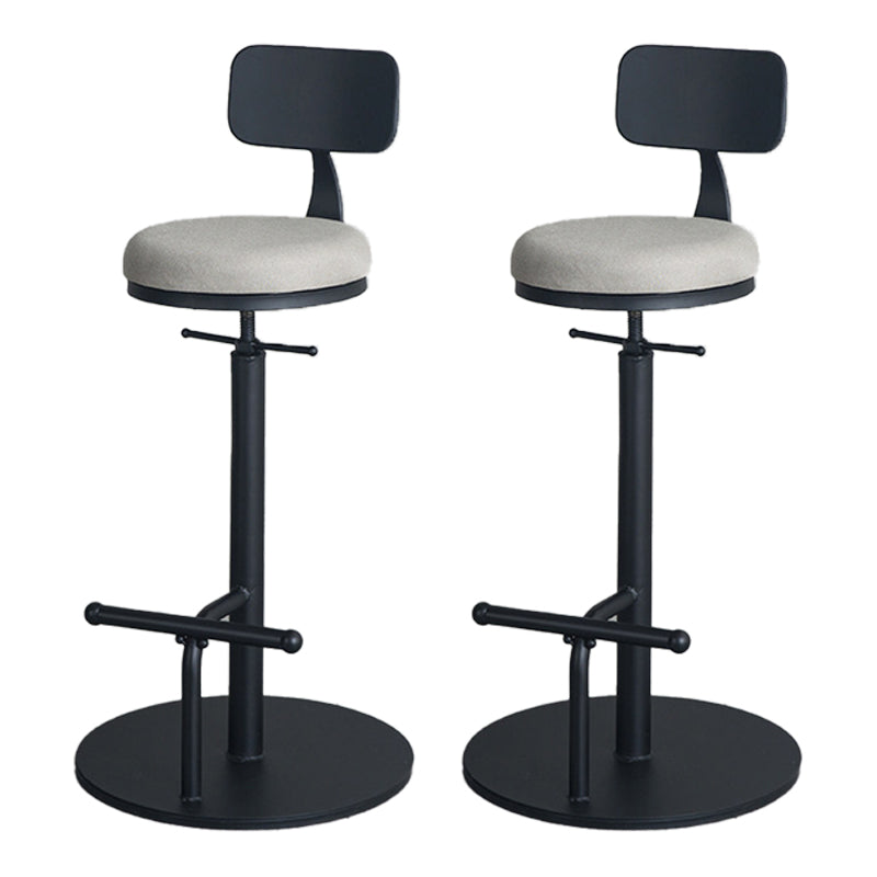 Scandinavian Metal Barstool Faux Leather Counter Stool With 4 Legs in Matte Finish