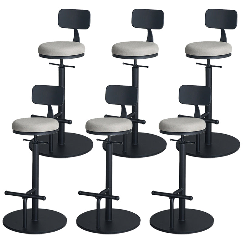 Scandinavian Metal Barstool Faux Leather Counter Stool With 4 Legs in Matte Finish