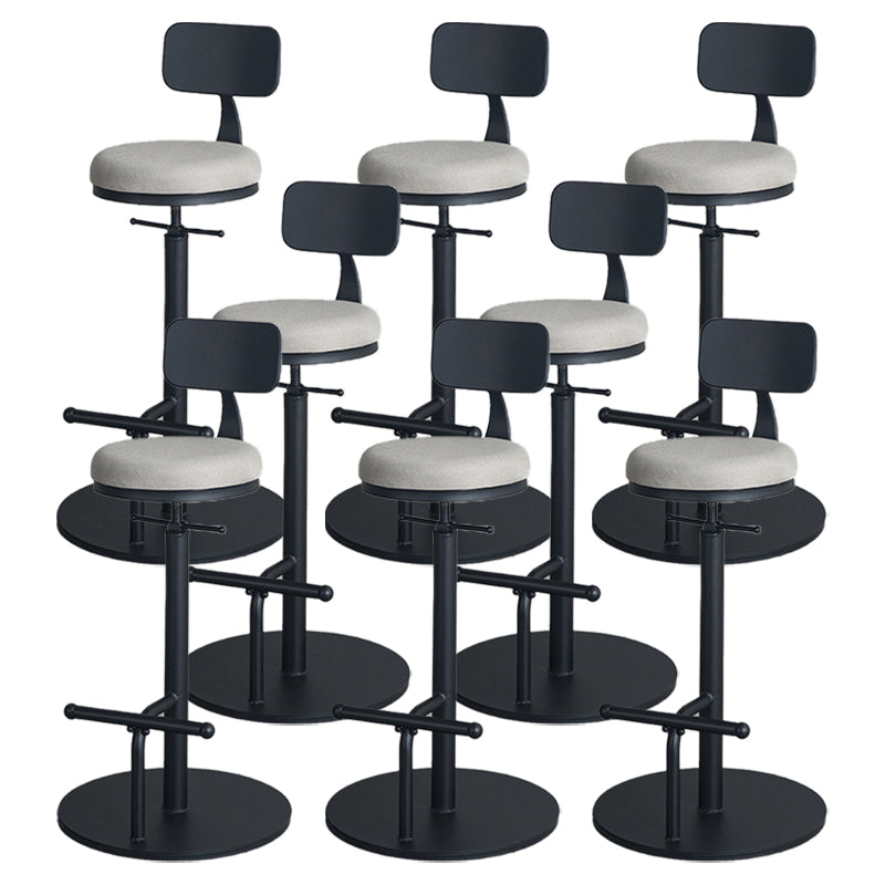 Scandinavian Metal Barstool Faux Leather Counter Stool With 4 Legs in Matte Finish